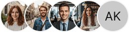 Multiple investor profile avatars on Vestenden Funds trading review block